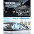 thumbnail image 3 of 3 Channel 2.5K Dash Cam, 1440P Dash Cam Front and Rear Inside, Dash Camera for Cars, Triple Car Camera with 32GB Card, G-Sensor, 24Hr Parking, Loop Recording, IR Night Vision, Blue, 3 of 10