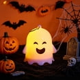 thumbnail image 2 of Halloween Ghost Lantern Flameless Candle - Safe Atmospheric Decor for Home Halloween Decor,White #4, 2 of 6