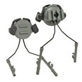 thumbnail image 1 of Juego de 2 soportes universales para auriculares de casco para 1 riel, auriculares de caza y tiro Verde, 1 of 9