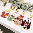 thumbnail image 2 of Portacubiertos navideño, 4 piezas, cuchillos, tenedores, cucharas, bonita bolsa para vajilla, decoración de mesa de cocina para fiesta de cumpleaños de Navidad, 2 of 5