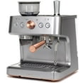 thumbnail image 4 of Café Bellissimo Semi Automatic Espresso Machine + Milk Frother | WiFi Connected, Smart Kitchen Essentials | Built-In Bean Grinder, 15-Bar Pump & 95-Ounce Water Reservoir | Steel Silver, 4 of 10