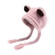 thumbnail image 5 of Gorro de invierno para mujer Yinane Gorro de punto novedad de dibujos animados Gorro de rana para otoño Rosa, 5 of 8