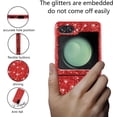 thumbnail image 3 of Compatible with Samsung Galaxy Z Flip 5 Case Glitter Bling Samsung Z Flip 5 Phone Case for Girls Cute Bumper Shockproof Protective Cases (Red), 3 of 14