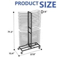 thumbnail image 2 of YOHKOH 48-Shelf Metal Art Paint Drying Rack with Locking Wheels & Tilted Shelves for Classroom Studio Painting & Canvas Storage, 2 of 8