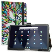 Labanema Compatible with Lenovo Chromebook Duet 3 11 Case,PU Leather Folio 2-folding Stand Cover for Lenovo Chromebook Duet 3 (82T6001HUS) 10.9" 2-in-1 Tablet,Love Tree