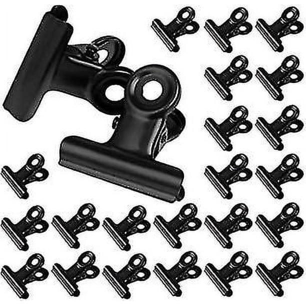 63mm Clips redondos negros de acero inoxidable, 15 Uds., para bolsas de comida, papel, decoración de pared fotográfica, 22mm