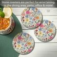 thumbnail image 5 of Thirstystone Wild Meadow Floral 4-Pack Round Absorbent Stone Coasters, 5 of 7