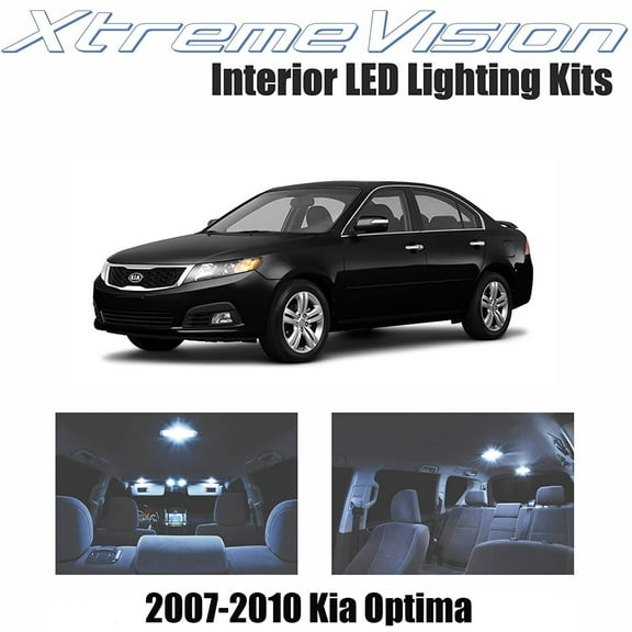 XtremeVision Interior LED for Kia Optima 2007-2010 4 Pieces Cool White Interior LED Kit   Installation Tool