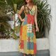 thumbnail image 2 of Geometric Printing Vestido Sin Mangas Para Mujer, Traje De, Ropa De Cumpleaños, Verano, 2 of 5