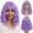 Light Purple Wig, variant on DOPI Blonde Wig with Bangs 14 Inch Blonde Wig Synthetic Shoulder Length Glueless wig Cosplay Bob Wig for Girl for Daily Party Use (14Inch, Blonde wig)