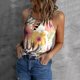 thumbnail image 2 of Tops de verano para mujer, camisa sin mangas con estampado de flores, camiseta holgada con cuello redondo y tiras huecas, blusa Pompotops lopia991743, 2 of 5