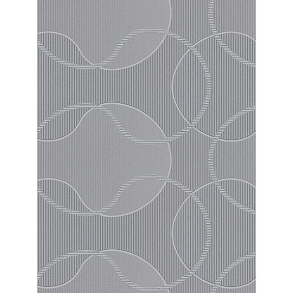 Concord Wallcoverings Textured Wallpaper Geometric Figures Circles, Grey Silver, 21 In x 33 Ft (56 sq. ft), 953421