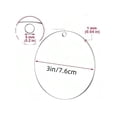 thumbnail image 2 of 50pcs Acrylic Ornament Blanks 3 Inch Round Circle Acrylic Blanks Bulk For Vinyl Clear For Wedding Seat Card Acrylic Discs Keychain With Hole For Engraving DIY Projec, 2 of 4