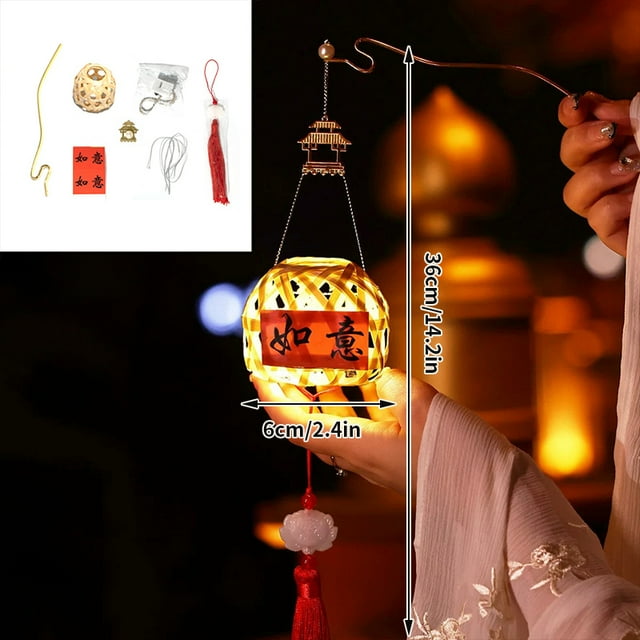 1-10 Pcs Lanterne DIY Mi-Automne Lampe de Festival Chinois Lanterne Suspendue Matériel Fait Main Lampe Lapin Cadeaux de Festival Traditionnel