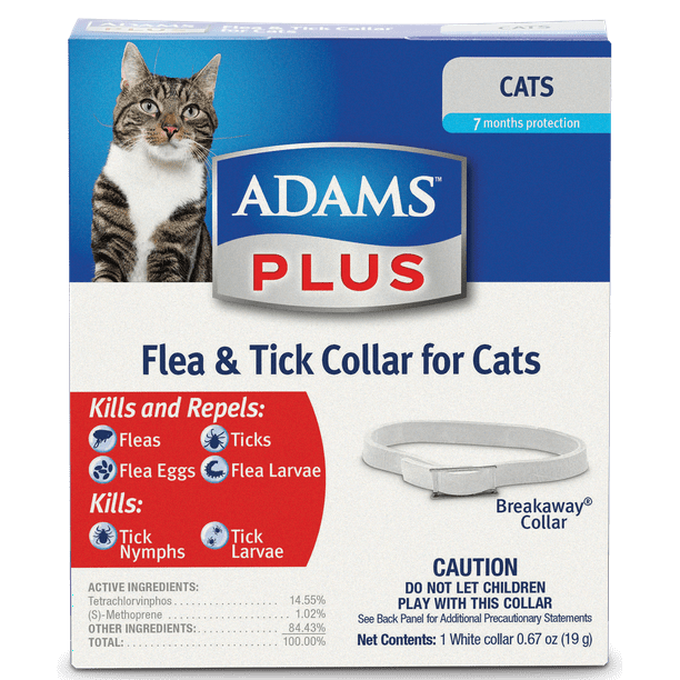 Adams Plus Flea & Tick Collar For Cats White