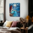 thumbnail image 2 of Coastal Wall Art Blue Pictures Wall Decor Bathroom Decorations Sea Shell Canvas Art 12"x 16" Girl Wall Painting for Bedroom Kitchen, 2 of 6