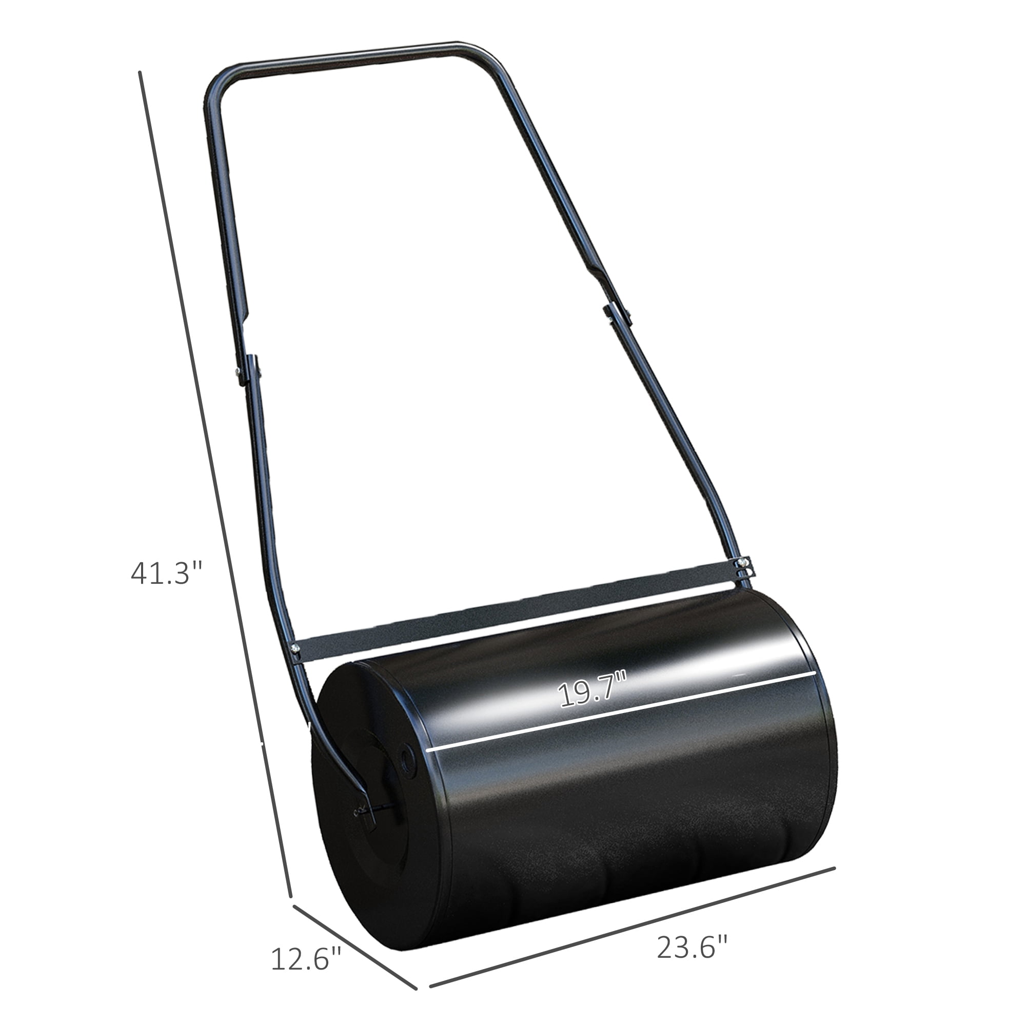 Lawn Roller for Flattening, Push/Tow Behind Lawn Roller Filled with Water or Sand
