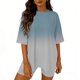 thumbnail image 2 of Eres Más Que una Camisa de Puntuación de Prueba Blusa de Manga Corta de Cuello Redondo de las Mujeres con Pantalones de Cintura Elásticos, Set Deportivo Casual de 2 Piezas, 2 of 6