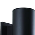 thumbnail image 3 of Outdoor Wall Lantern - Aluminum Cylinder Light - Dark Sky Compliant - Black Finish - Modern Exterior Lighting, 3 of 4