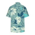 thumbnail image 5 of KBZDBZC Womens Blouses Women's Shirt Soft Cool Summer Shirt Floral Tropical Print V Neck T Shirt Short Sleeve Button Lapel Top Women’S Blouse Women's T Shirt Womens Shirts (Green,XXXL), 5 of 6