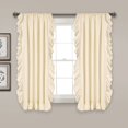 thumbnail image 1 of Lush Decor - Juego de Cortinas de Ventana Reyna de 63 x 54 Pulgadas, Color Marfil, para Sala de Estar, Comedor, recámara (par), 1 of 11