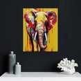 thumbnail image 4 of ONETECH  Original Design Contemporary Abstract Colourful Elephant Painting on Canvas Print Wall Art Picture for Living Room Bedroom Wall Decor Gift Vertical, 4 of 4