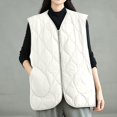 thumbnail image 2 of QTOCIO Vestes Décontractées pour Femmes, Veste d'Automne Sans Manches Côtelée Unie Mode Décontractée, 2 of 4