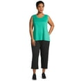 thumbnail image 3 of Athletic Works Women's Pull-On Wide Leg Capri Pants, 2-Pack, 3 of 5