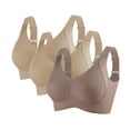 thumbnail image 2 of Bra For Senior Front Closure Breathable Bra For Seniors Wirefree Bras For Older Women 3PC, 2 of 9
