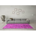 thumbnail image 3 of Ahgly Company Indoor Square Oriental Pink Industrial Area Rugs, 7' Square, 3 of 4