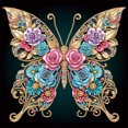 thumbnail image 1 of 5D DIY Kit Con Forma Especial Parcial Mariposa 30x30cm, 1 of 9