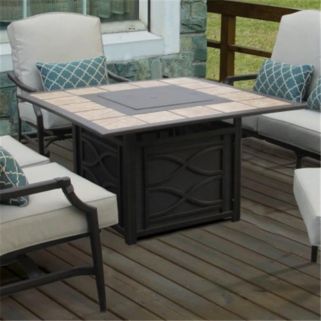 MYCO Furniture P980FT Parker 46 in. Tile Top Fire Pit Table