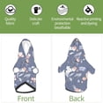 thumbnail image 6 of Zufioo Watercolor Flowers Butterfly Print Pet Hooded Sweatshirt, Suitable for Small Dogs Pet Hoodie Clothes-XX-Large, 6 of 7