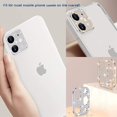 thumbnail image 4 of [2 Pack] Bling Crystal Camera Lens Protector Scintillant Diamant Arrière Camera Cover 3D Bling Lens Lens Cover Compatible avec iPhone 14/14 Plus-Rose Gold, 4 of 5