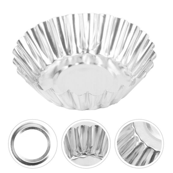 OFFIGAM 30pcs Mini Tartlet Tins Silver Nonstick Baking Mold