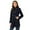 Navy, variant on Women Double Pea Coats Stand Collar Wool Blend Trench Coat Mid Length Overcoat Fall Winter Jacket Outerwear