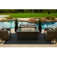 thumbnail image 3 of 60" Rectangular Chat Height Outdoor Propane Gas Concrete Smokeless Fire Pit for Patio, Table with Glass Guard and Crystals in Gray (Cobalt Blue), 3 of 7