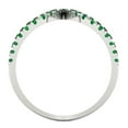 thumbnail image 4 of Statement Engagement Ring for Women - 0.5ct Simulated Emerald in 18K White Gold Promise Ring, 4 of 6