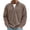 AAB27-Brown, variant on Men Quarter Zip Pullover Sweaters Lightweight Corduroy Knitted Texture Dressy Casual Sweatershirt For Glof Work Brown S