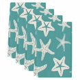 thumbnail image 2 of Turquoise Starfish Coastal Kitchen Towels Set of 4, Nautical Summer Ocean Abstract Art Absorbent Dish Towels for Kitchen, Microfiber Hand Towel, Quick Drying Tea Towel for Cleaning Dishcloths, 2 of 7