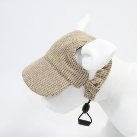 bxhwj Adjustable Pet Baseball Hat with Open Ears Sun Protection Cap for Small Medium Dogs Breathable Peaked Cap for Outdoor Walks Summer Heat Protection Cute Accessory
