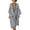 004Sky Blue, variant on Women's Striped Summer Dresses V Neck Casual Maxi Dress 3/4 Sleeve Loose Fit With Pockets Caftan Sundresses for Beach