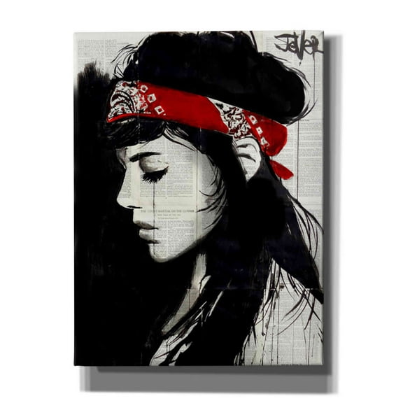 Epic Graffiti 'Red Bandana' by Loui Jover, Canvas Wall Art, 12"x16"
