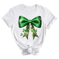 thumbnail image 4 of biudgviw St Patricks Day Women Short Sleeve Crewneck T-Shirt Fashion Casual Printed Graphic Tee Tops Festival Outfits, 4 of 5