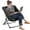 BLACK, variant on ARKANTOS Folding Saucer Chair for Adults, Comfy Chair for Bedroom and Living Room, Faux Fur Lounge Chair ,Gray