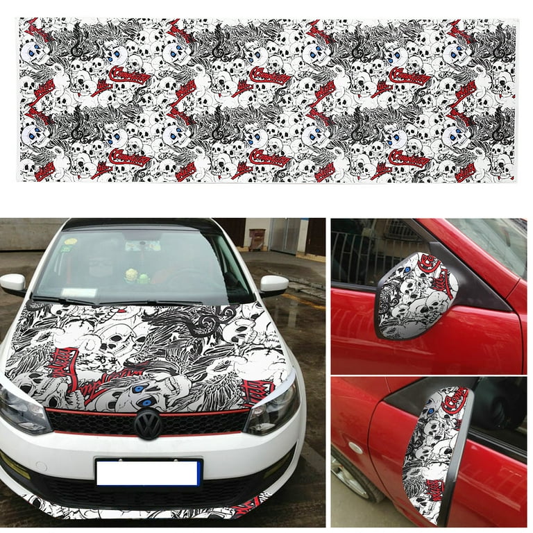 JDM Star Stickerbomb Vinyl Wrap Sheet - Graffiti/Cartoon Design, Matte Finish, For Car Interior & Exterior