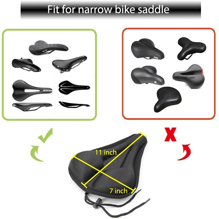 Gel Bike Seat Cover Extra Soft Gel Bicycle Seat Bike Saddle