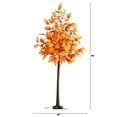 thumbnail image 3 of Nearly Natural Pre-Lit Artificial Maple Autumn Fall Tree - 8' - Warm White LED Lights, 3 of 4