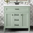 thumbnail image 2 of GDF Studio 36" Bathroom Vanity with Sink Combo, 2 Storage Drawers and Soft Close Doors, Wooden Frame, Green, 2 of 10