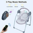thumbnail image 2 of EONROACOO 5-Speed Baby Swing for Newborn Toddler, Bluetooth Infant Swing Bouncer(Grey), 2 of 10